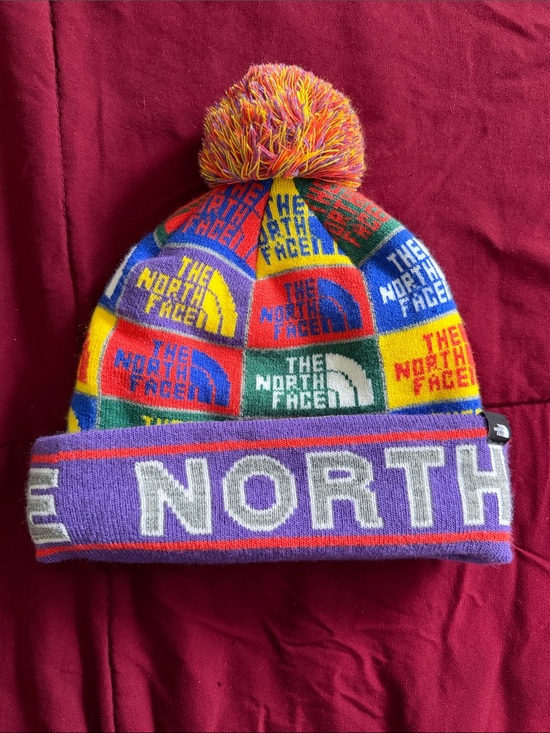 The North Face Other - The North Face Kids' Multicolor Pom Beanie - Purple Cuff
